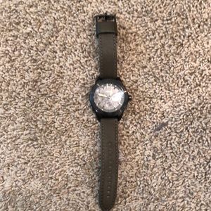 Army green fossil watch